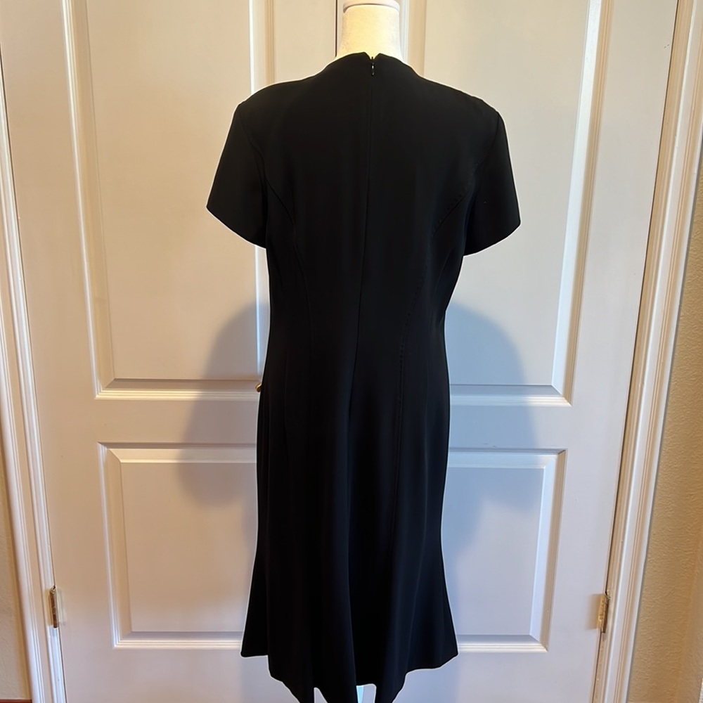 BASLER RUFFLE NECK BLACK DRESS - Picture 5 of 9